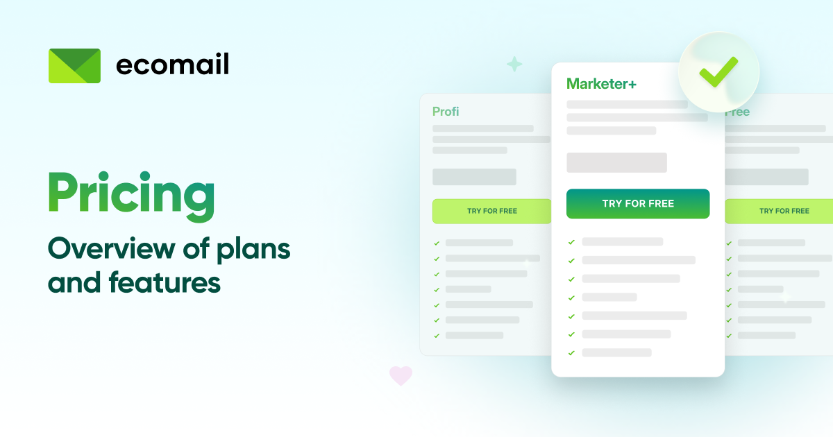 Ecomail Pricing and plans - Start for Free | Ecomail.app